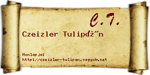 Czeizler Tulipán névjegykártya
